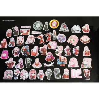 Bộ 50 miếng dán sticker Frankxx02 2020 trang trí vali du lịch, laptop, mũ bảo hiểm, đàn guitar, ukelele, macbook,…