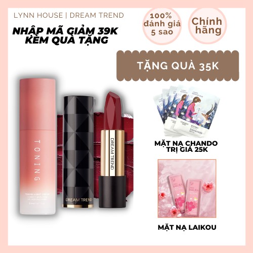 Combo kem nâng tone + son lì dạng thỏi Dream Trend