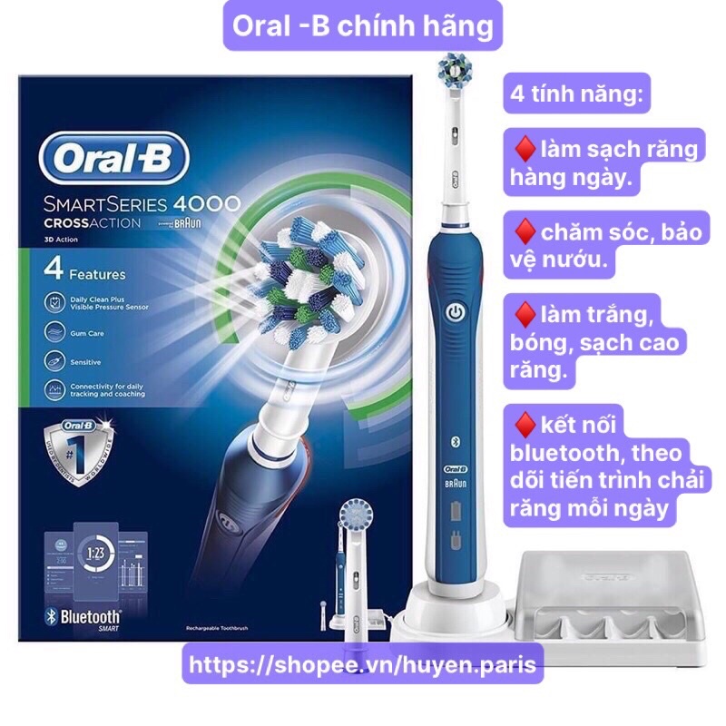 Bàn chải đánh răng điện Oral-B Smart 4000