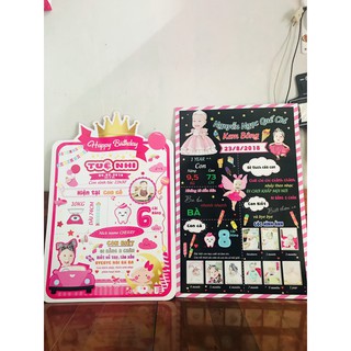 bảng thành tích bé gái ( 40 x 30) cm