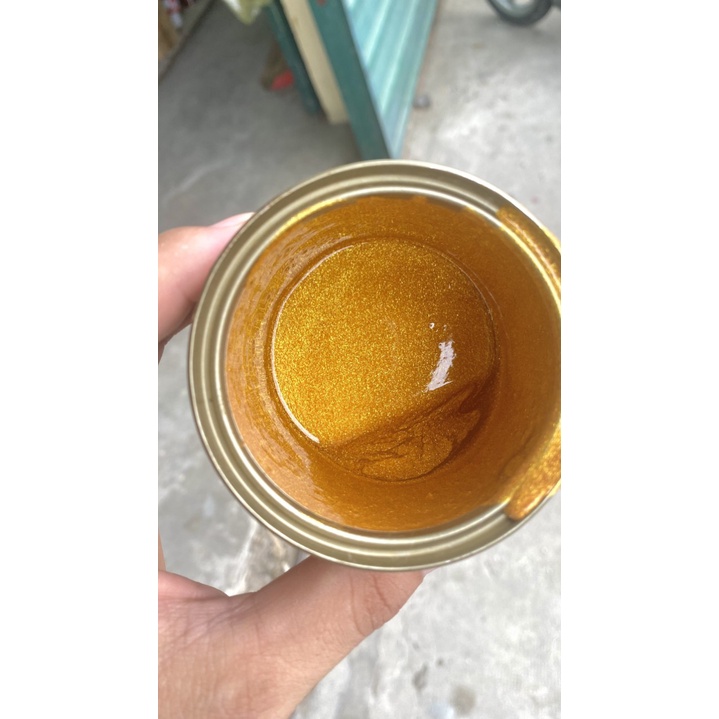 Sơn chậu kiểng màu Nhũ vàng 24k hệ xăng hạt nhỏ