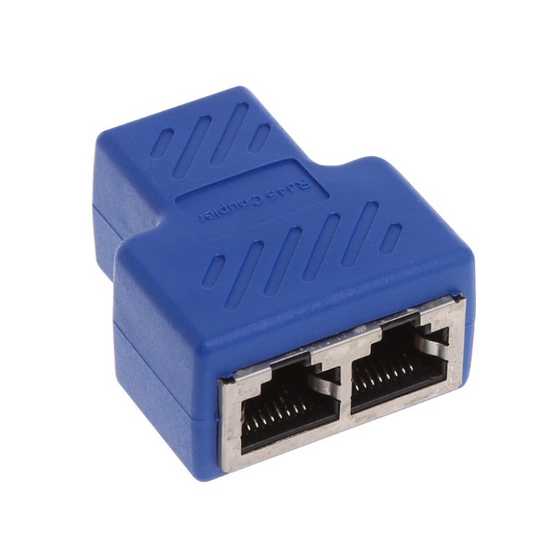 Sale 69% Đầu chia 2 cổng cắm dây mạng RJ45 LAN Ethernet cao cấp tiện dụng, blue Giá gốc 53000đ- 17F142