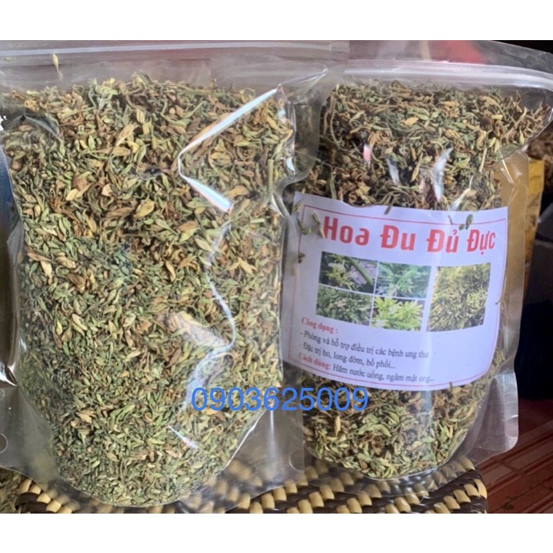 500gr Hoa đu đủ đực khô nhà làm mới đóng gói T07/2023 - 100% hoa, không lẫn tạp chất
