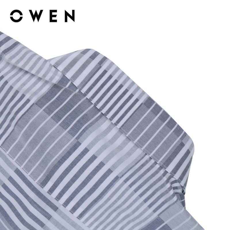 Áo Sơ mi dài tay nam Owen Sợi sen Regularfit màu ghi - AR90769DT