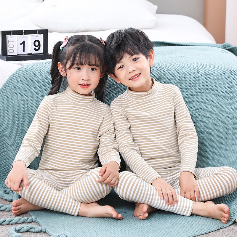 YAOEENH Bộ Đồ Ngủ Cotton Không Đường May Ấm Áp Cho Bé 100-160cm