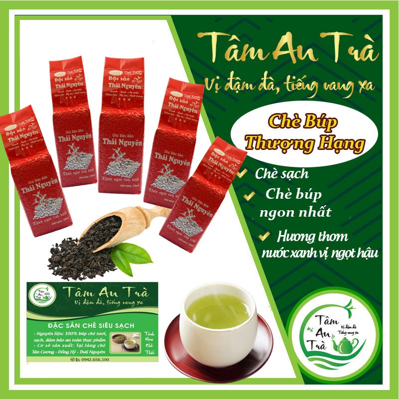 1kg Trà Búp Thái Nguyên Thượng Hạng Loại Ngon Nhất (Đặc Sản Chè Tân Cương) Hương Thơm, Nước Xanh