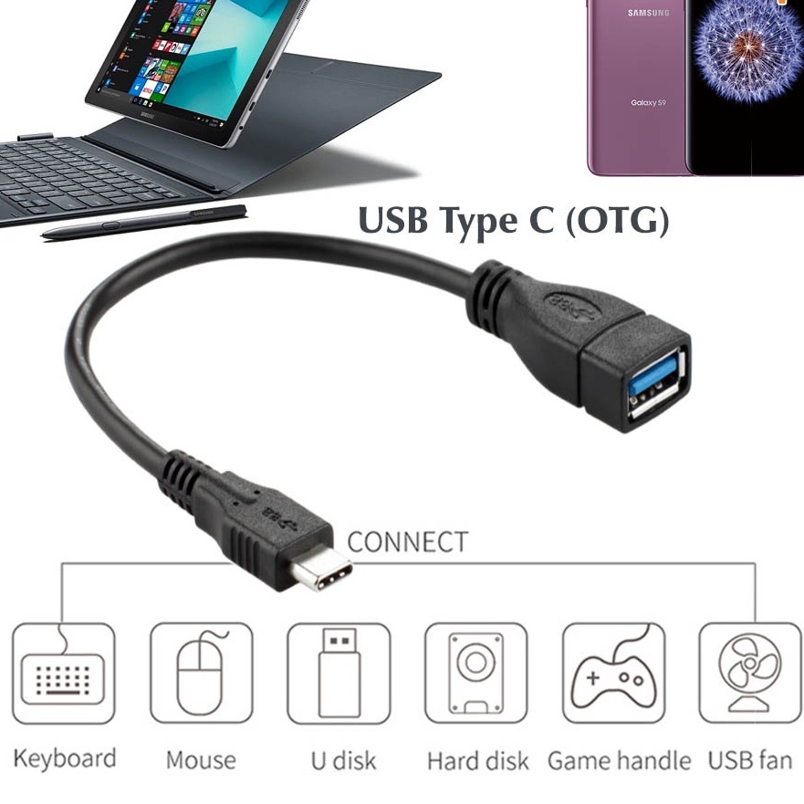 Cáp chuyển OTG type c sang usb cho điện thoại chính hãng