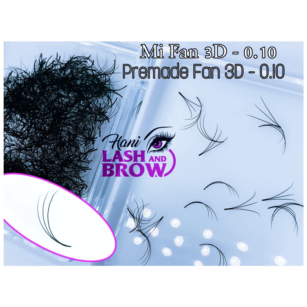 Lông Mi Fan Tay Sẵn 3D Cong C , CC , D chân keo nhỏ_hơn 500 fan