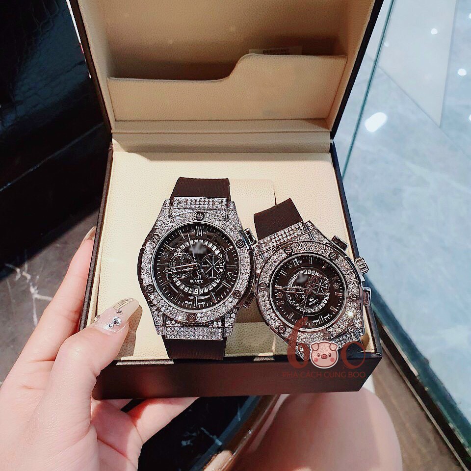 Đồng hồ Nam Nữ Hulot Dây Cao Su Thơm Hương Vanila FULL Đá Sang Trọng | BigBuy360 - bigbuy360.vn