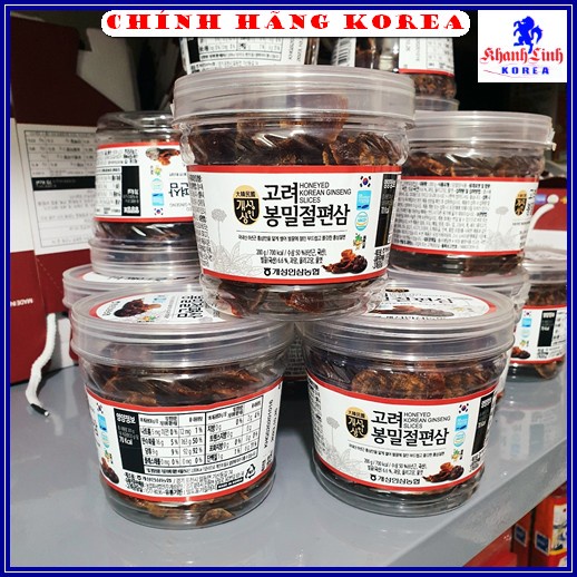 Hồng sâm lát mật ong hàn quốc thượng hạng, hộp quà xách 200gr - khanhlinh