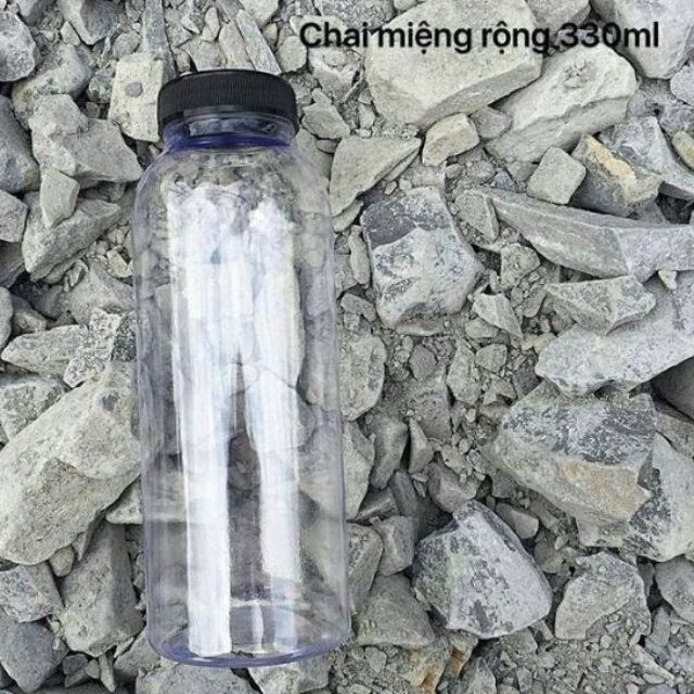 Chai Nhựa 330ml Miệng Rộng Dày Dặn Trong Suốt An Toàn Sức Khỏe ( Vuông - Tròn )