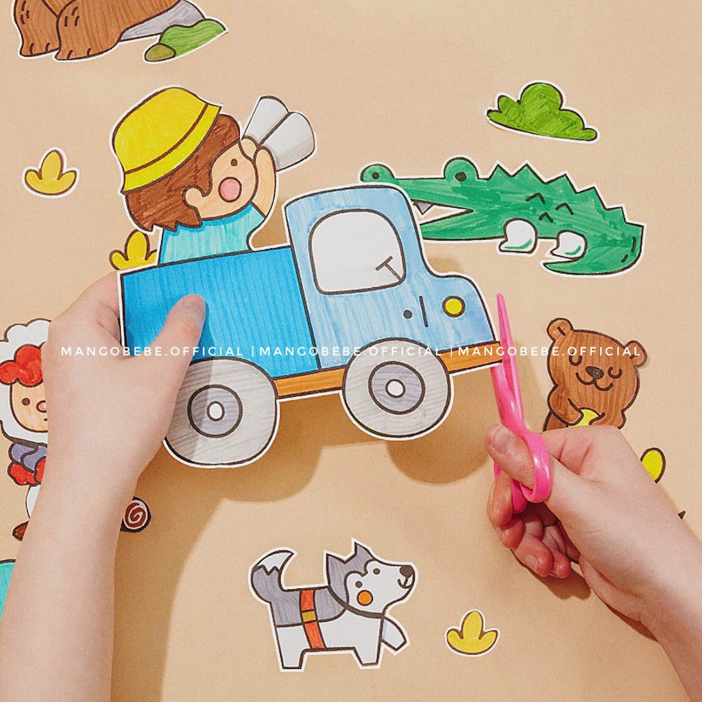 Tranh cuộn tô màu cho bé