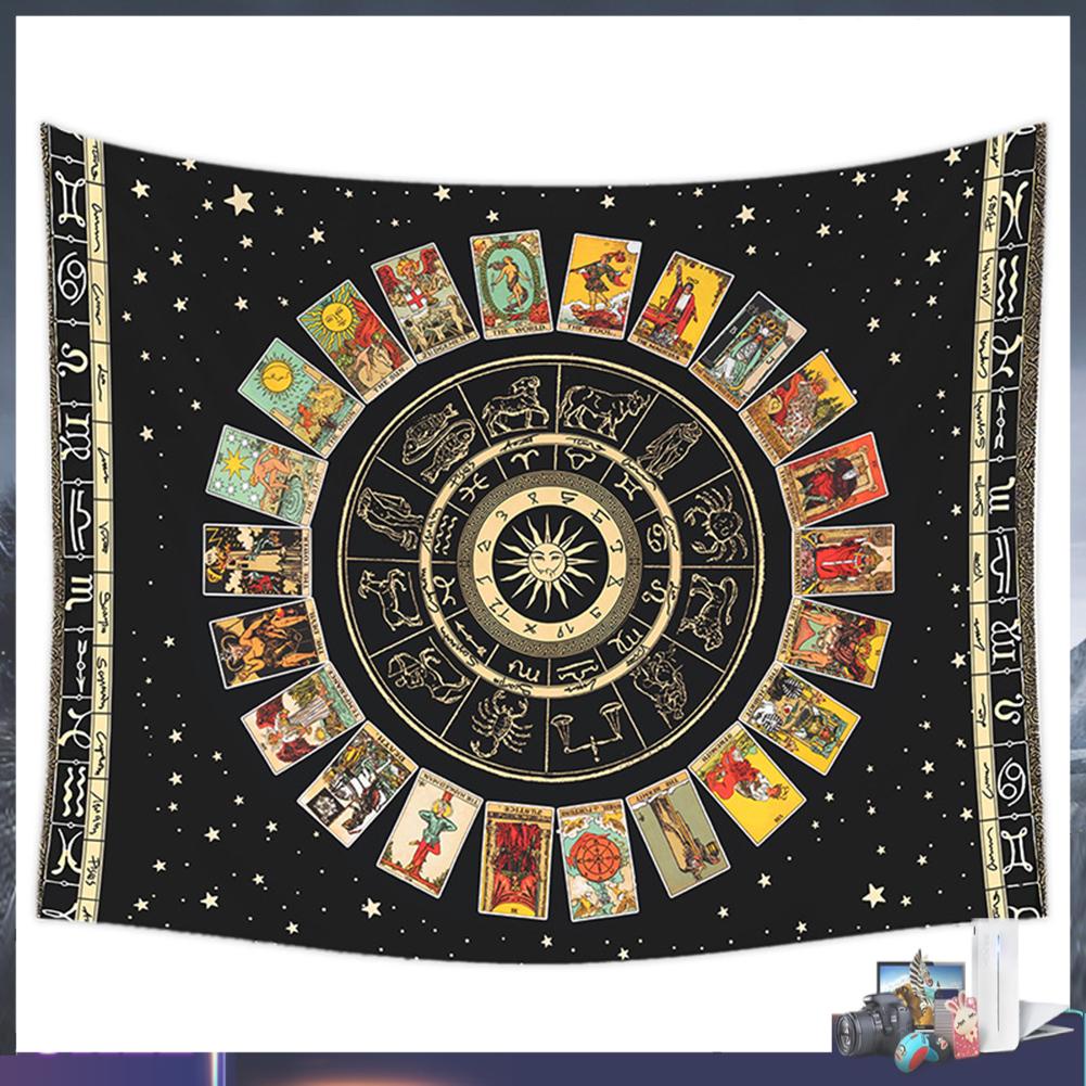 Thảm Treo Tường Trang Trí 95x73cm In Hình Lá Bài Tarot Mandala