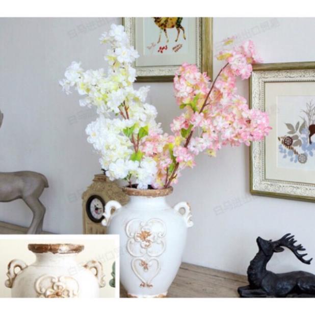 Cành Hoa Anh Đào lụa (giả) dài 105cm hàng dày đẹp, sẵn kho ạ (Ảnh thật)