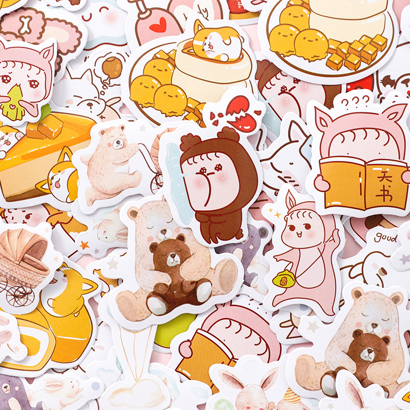 Set 45 Miếng Dán Trang Trí Hình Lá Thư Ngộ Nghĩnh