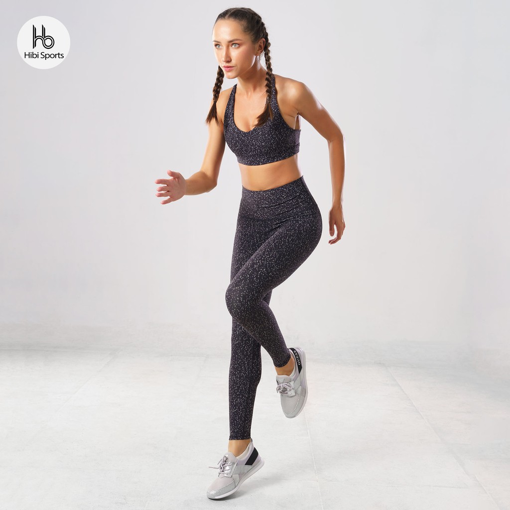 Set đồ tập Yoga Hibi Sports H133 - Áo bra 4 dây đan nơ - Kèm mút nâng ngực