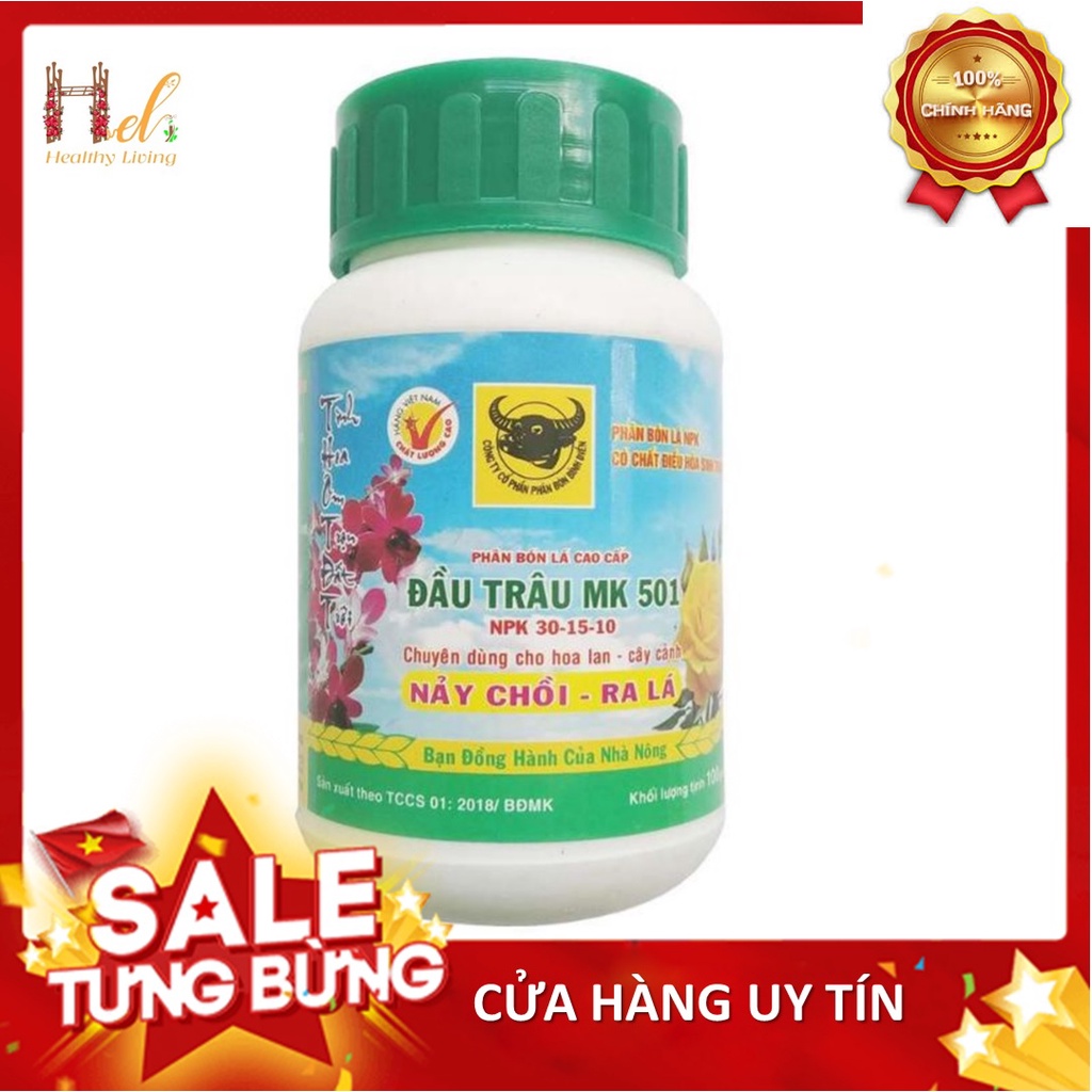 Phân Bón Đầu Trâu MK 501 - NPK 30-15-10 - Nảy Chồi, Ra Lá