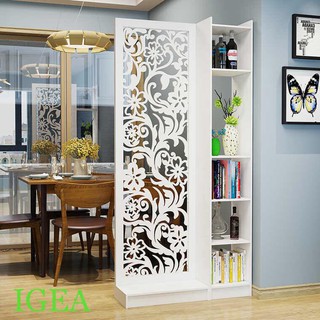 Vách ngăn kết hợp nội thất IGEA kệ  hoa cúc- 1 vách 1 kệ ig483