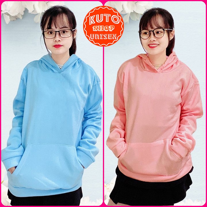 Áo Hoodie Basic nỉ bông cao cấp form rộng unisex