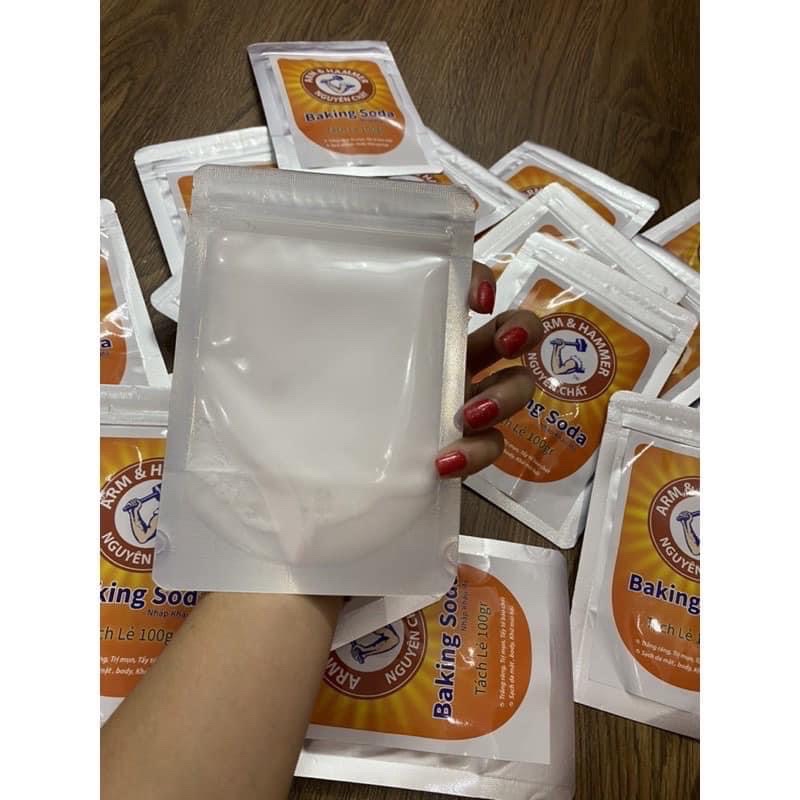 Gói 100gr bột baking soda Mỹ đánh trắng ranwg và sạch mảng bám