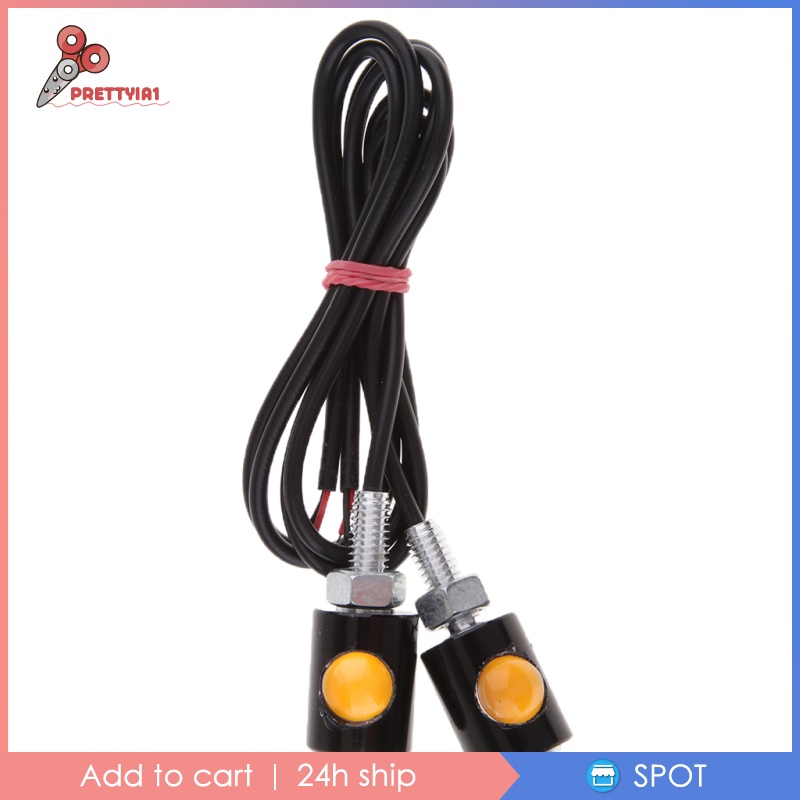 [Prettyia1] 2 Đèn LED 12V Đa Năng Gắn Biển Số Xe Hơi Xe Máy