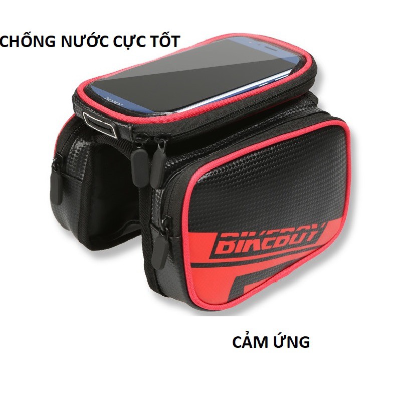 Túi Treo Sườn Xe Đạp Thể Thao Chống Nước Cảm Ứng, Phụ Kiện Xe Đạp Cao Cấp - Sườn Xịn