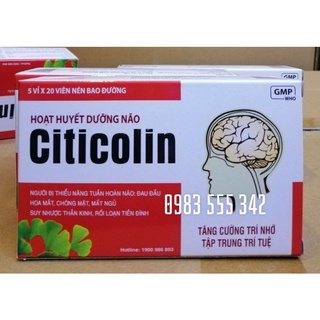 Hoạt huyết dưỡng não Citicolin hộp 100 viên