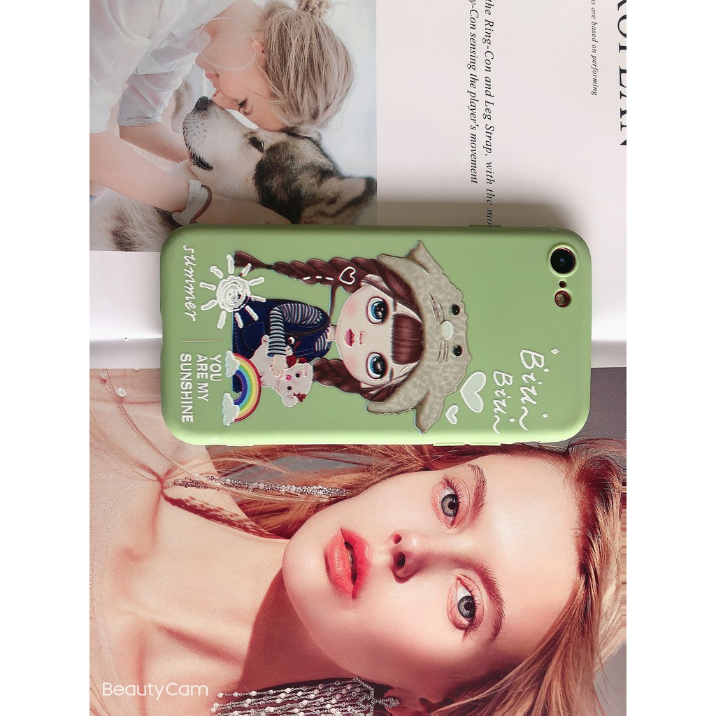 ỐP IPHONE BẢO VỆ CAM/CHỐNG VÂN TAY/CHỐNG BỤI - NEW GIRL CUTE XANH LÁ CÂY TPU full case 6/6s đến 11promax - h case | BigBuy360 - bigbuy360.vn