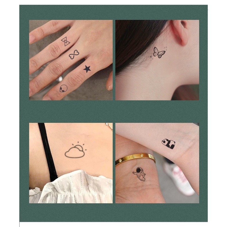 Bộ 80 hình xăm dán mini tạm thời chống thấm nước có thể kéo dài đến 15 ngày JIAMIN Magic Tattoo