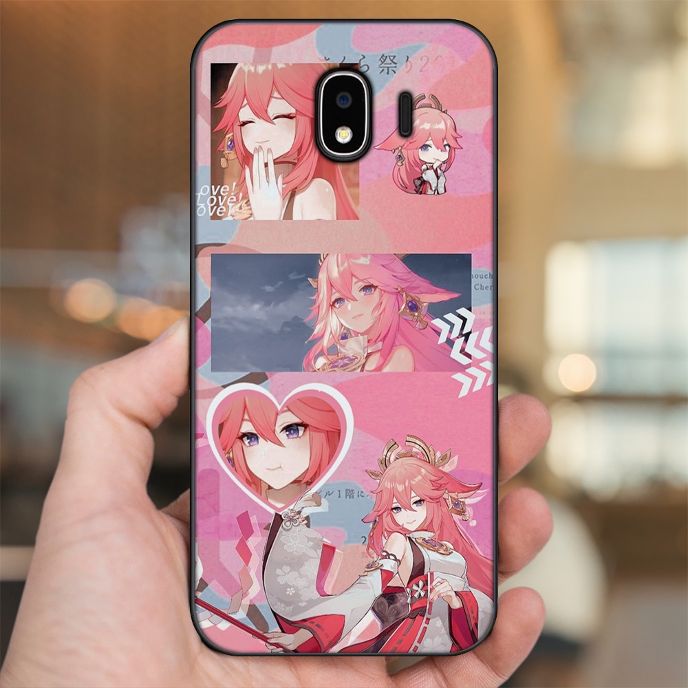 Ốp lưng Samsung J4 viền đen in hình Yae Miko Genshin Impact