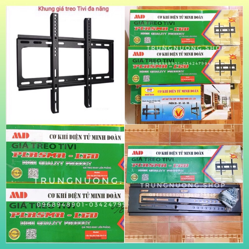 Giá treo Tivi thẳng tường 40 - 50 - 52 - 65 LED, LCD, PLASMA - Minh Đoàn