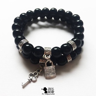 vòng tay đôi hạt đá