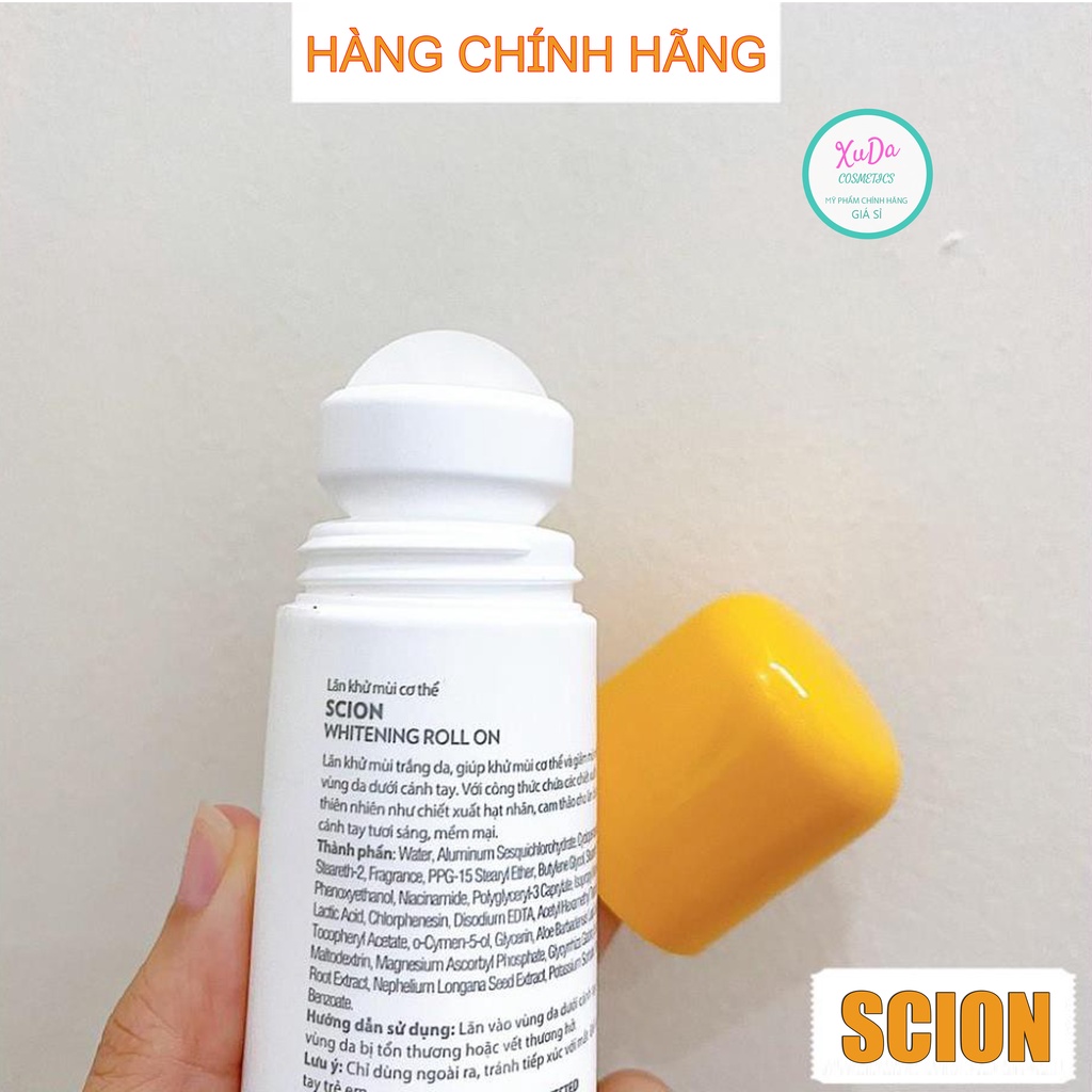 Lăn khử mùi scion mùi hôi nách hôi chân sáng da giảm thâm nách nam nữ mẫu mới Whitening Roll On 75ml chính hãng Nuskin