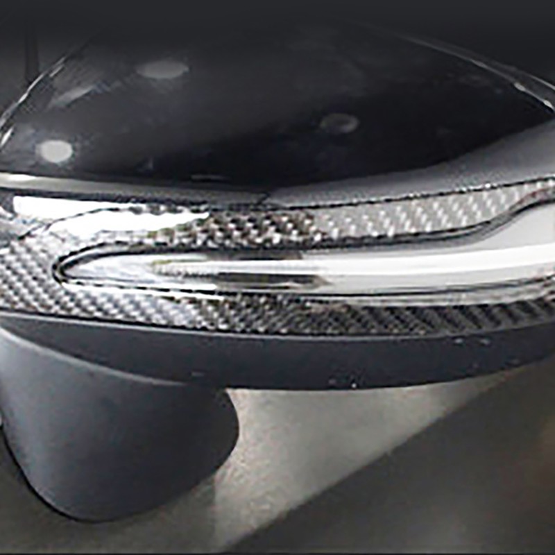 Miếng Dán Sợi Carbon Trang Trí Kính Chiếu Hậu Xe Hơi Mercedes Benz C-Class W205 C180 C200 C300 2015-2020