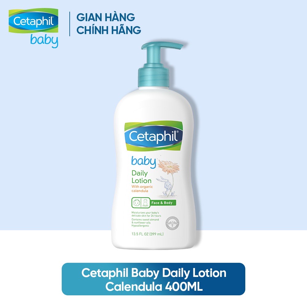 Sữa dưỡng ẩm chiết xuất từ hoa cúc vạn thọ cho bé Cetaphil Baby Lotion Calendula 400ml