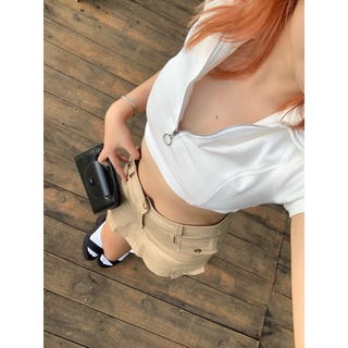 ÁO CROPTOP DÂY KÉO
