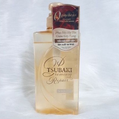 Combo Bộ đôi gội xả Phục hồi ngăn rụng tóc Premium Repair Tsubaki 490ml/chai
