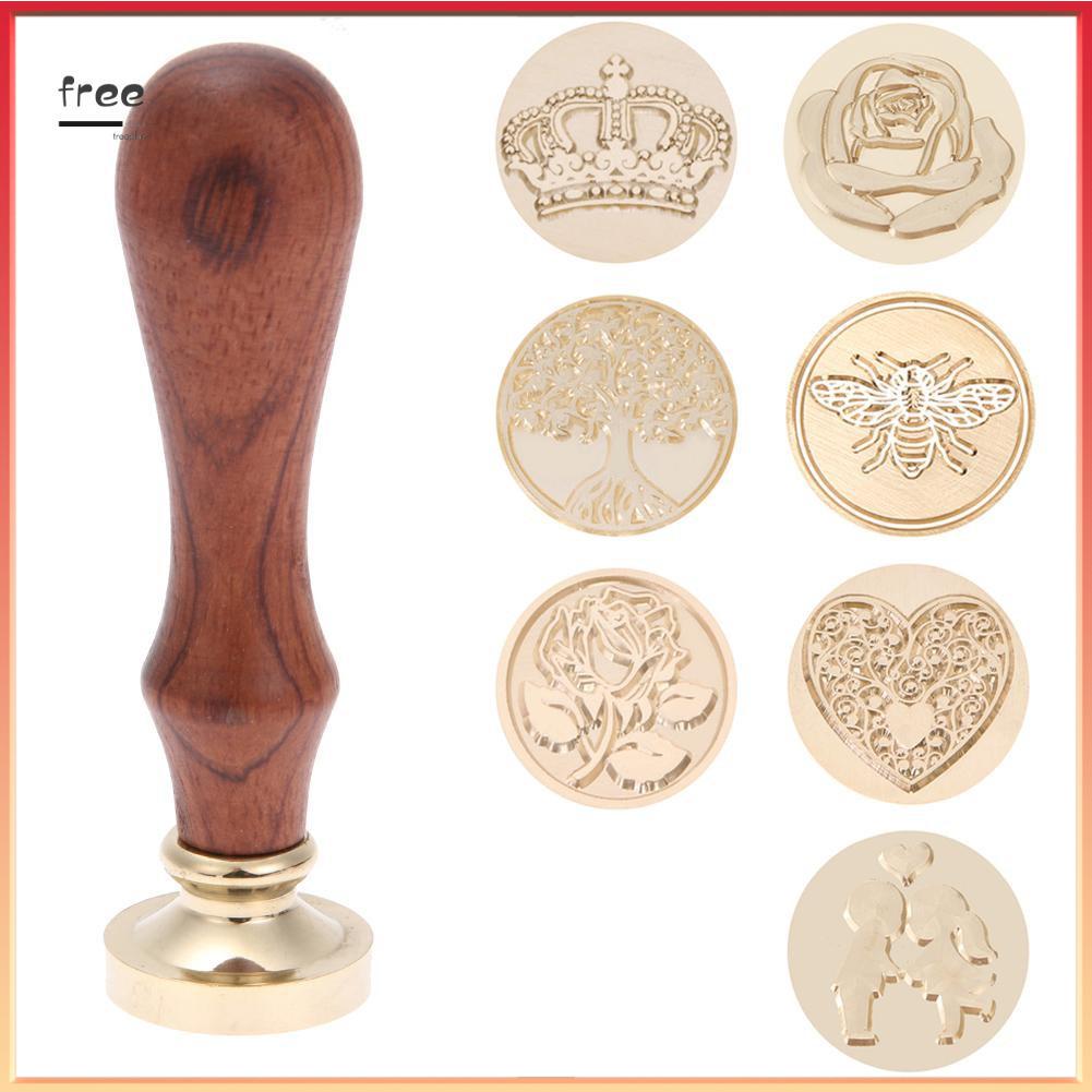 Đầu con dấu đóng sáp niêm phong bằng đồng mạ vàng phong cách cổ điển tiện dụng | BigBuy360 - bigbuy360.vn