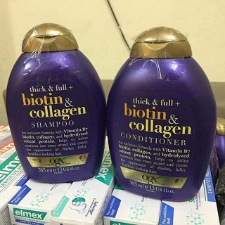 Dầu gội xả OGX Thick & full + biotin & collagen 385ml Đức