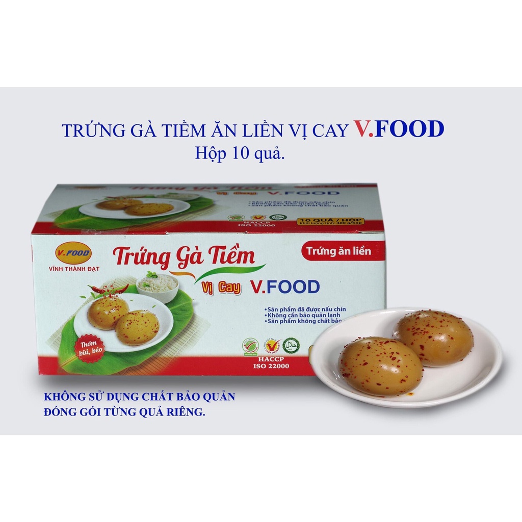 Trứng gà vị cay hộp 10 quả