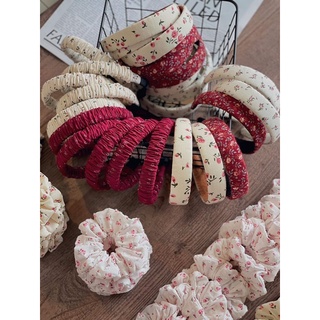 Băng đô cài tóc hoa nhí vintage, bờm cái tóc hoa nhí handmade xinh xắn