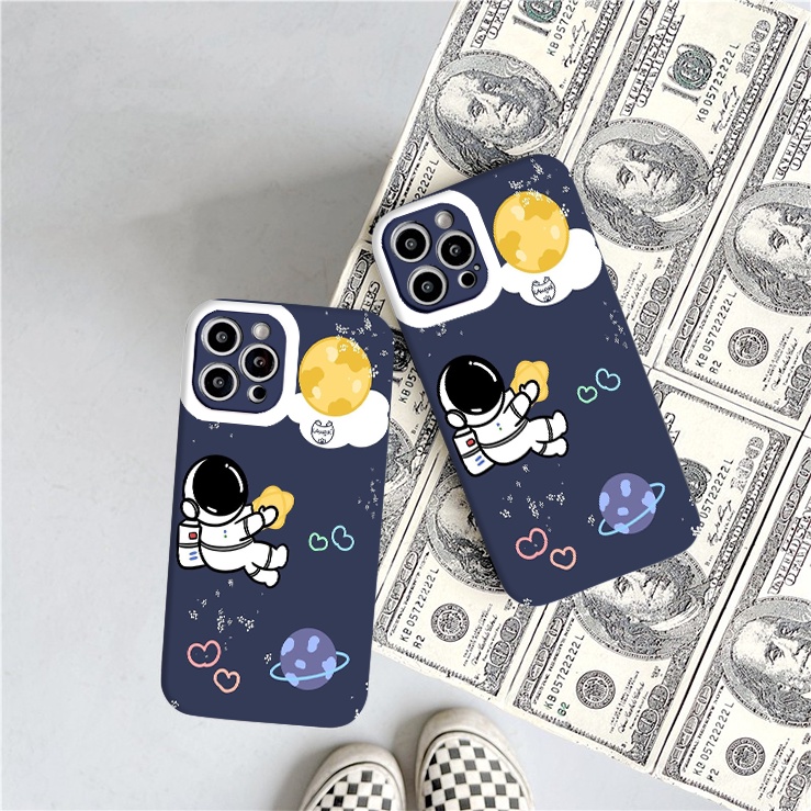 Ốp bảo vệ camera hình phi hành gia Laugai đẹp cho iPhone 13 Pro Max 12 7 8 Plus Xs Xr 11 Pro Max 6 Plus XR XS X 12pro