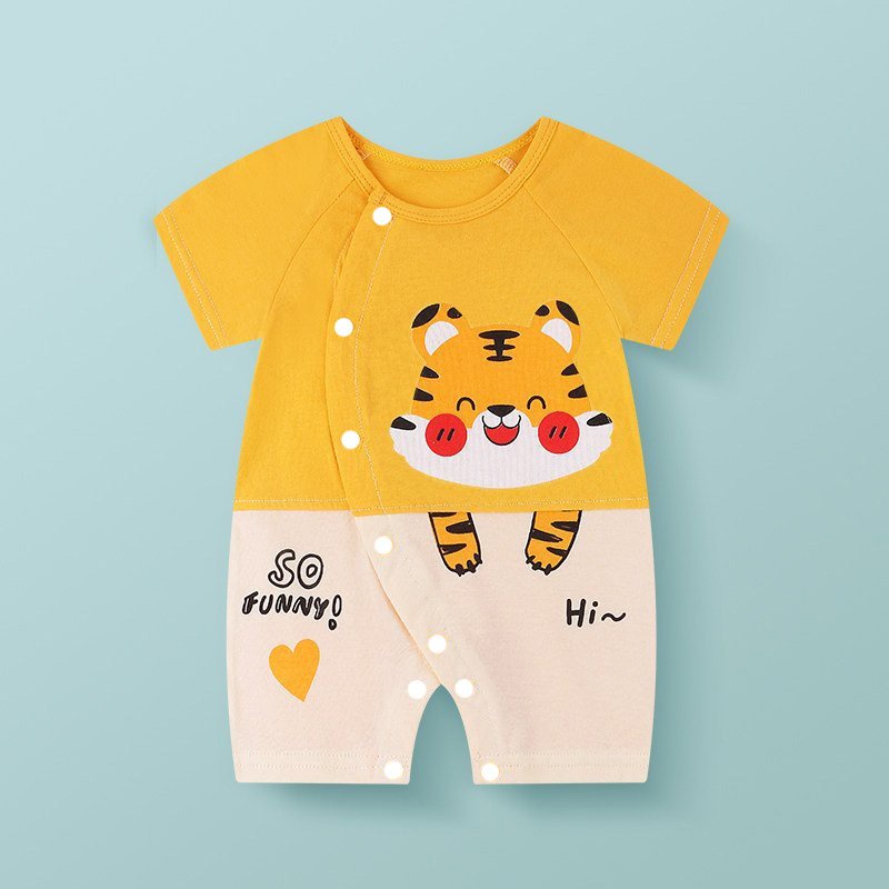 Bộ bodysuit cho bé cộc tay chất Thun lạnh siêu mát, body đùi bé trai bé gái quần áo sơ sinh cho bé 0-12 tháng