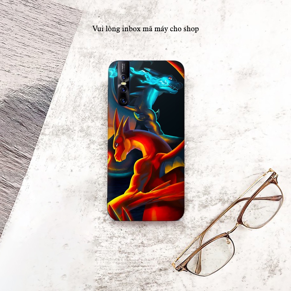 Miếng Dán Skin Điện Thoại In Hình Mega Charizard - Pokemon Cho Các Dòng Máy