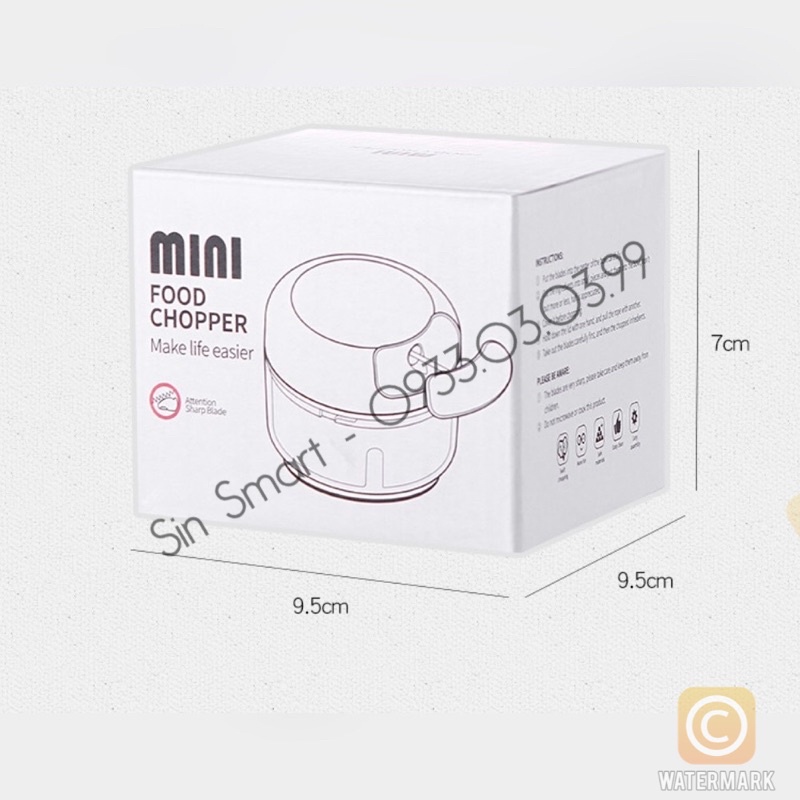 Máy xay tỏi ớt xoay ớt tỏi máy xay Mini Food Chopper đa năng cao cấp mẫu mới