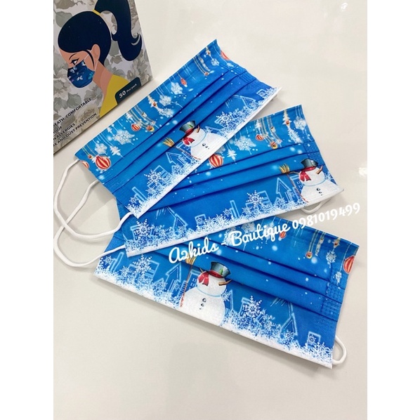 [Phiên Bản Giới Hạn - NOEL] Khẩu Trang Cao Cấp 4 Lớp Họa Tiết Giáng Sinh FASHION GARCOTEX MASK ISO 9001