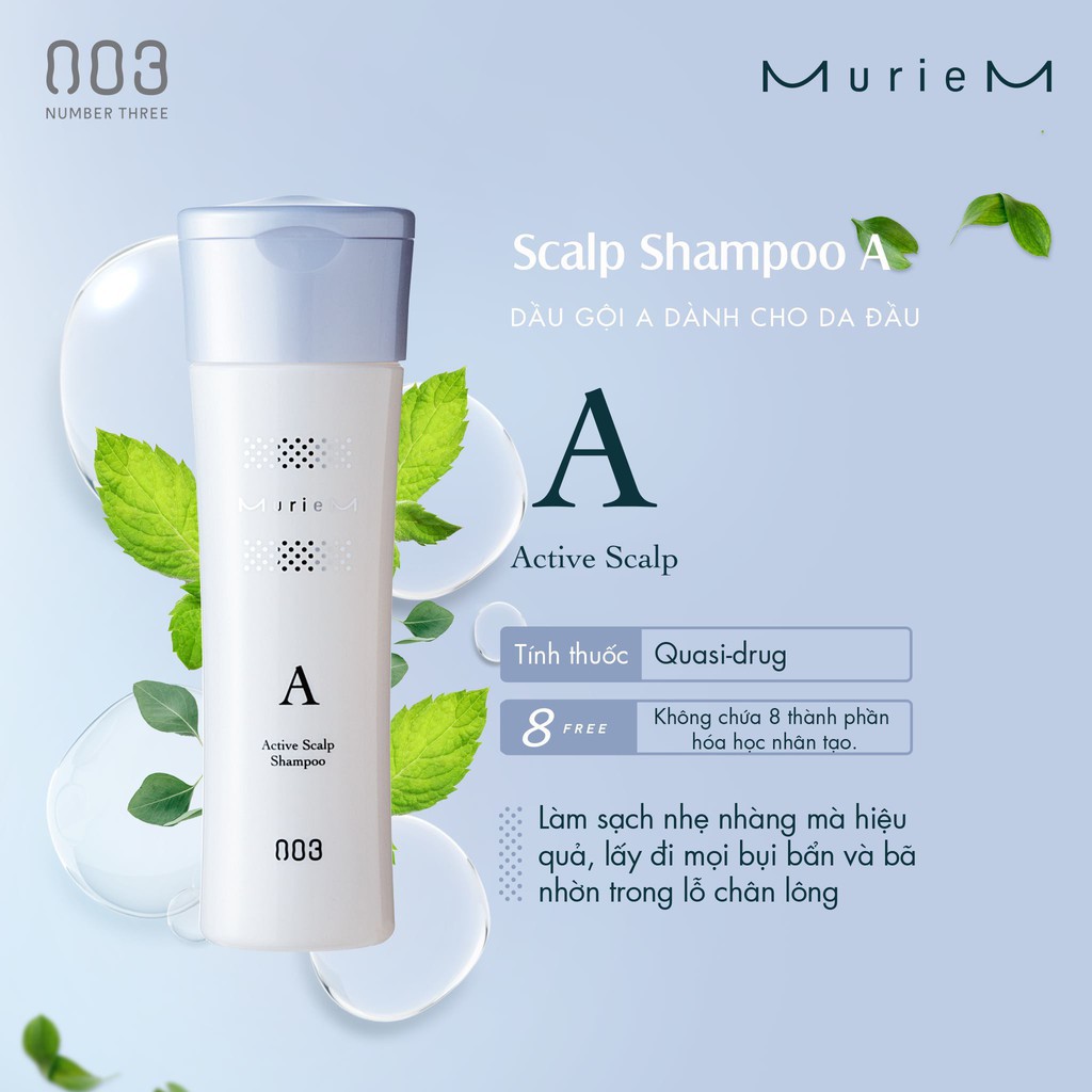 #cam_kết_chính_hãng_Dầu gội làm sạch da đầu dầu, gàu và chống rụng tóc Muriem Scalp Shampoo 003 Number Three 250ml