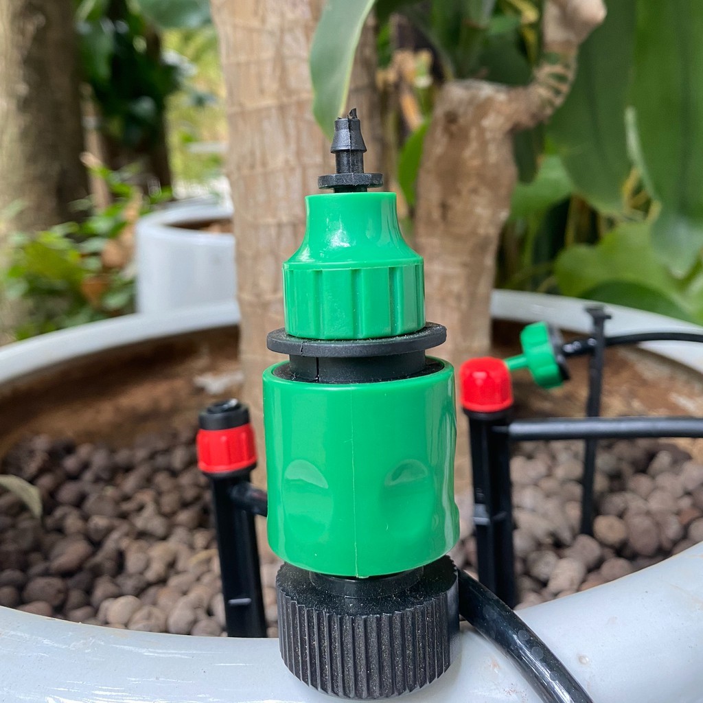 Bộ khớp nối nhanh từ ren 27/21mm ra ống LDPE 6m/8mm - Phụ Kiện nối vòi nước và ống 6mm/8mm