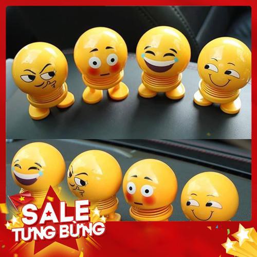 Thú Nhún Emojji con lắc lò xo phát sáng- Siêu Nhân Nhiều Hình hàng chuẩn