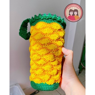 (Inbox size ly)  Túi đựng ly (bình) nước - hình trái dứa